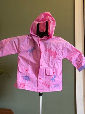 12 Mos Lily Pink Kids' Dinosaur Raincoat with Hood